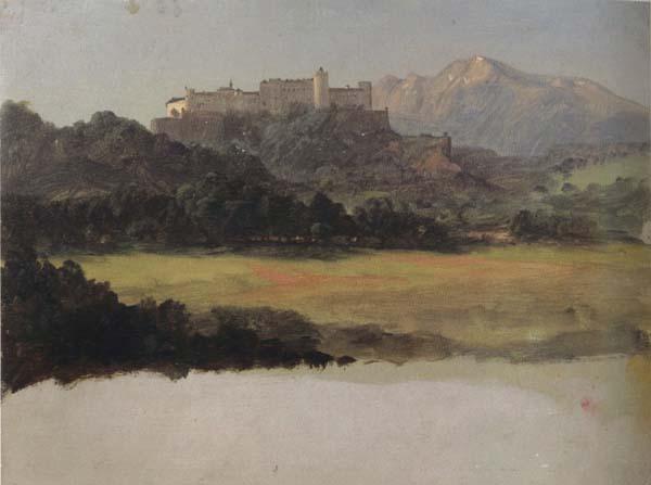 Frederic E.Church Salzburg,Austria,View of the Castle France oil painting art